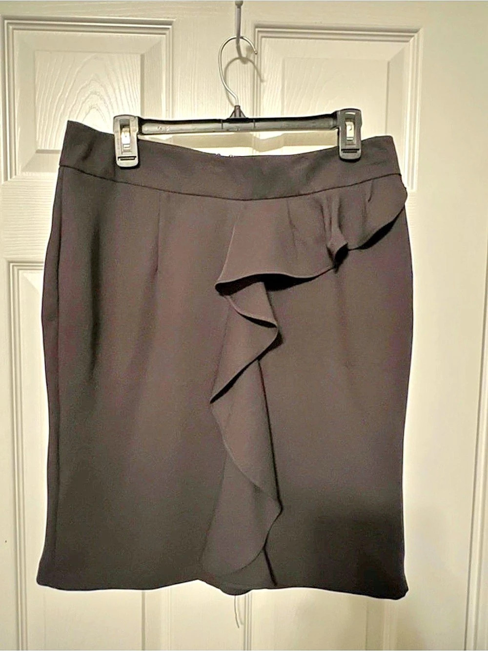 Black Ruffle Pencil Skirt Like New